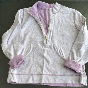 Reversible Purple Quarter-Zip Pullover